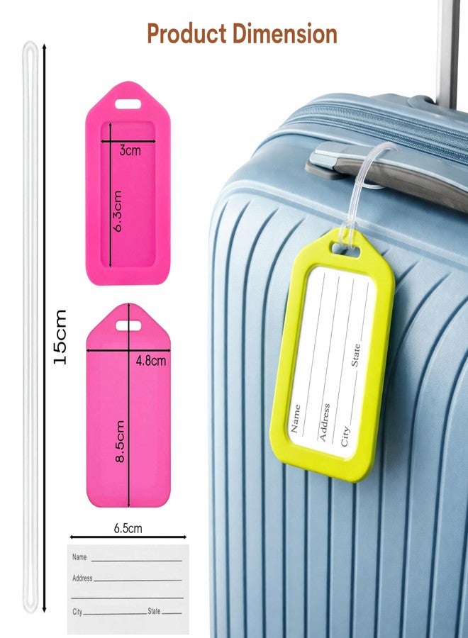 Storite Pack Of 10 Luggage Tags, Smart Tags For Travel Suitcases, Travel Bag Tags For Easily Identification Of Bags (Multicolour), 10 Labels - Image 2